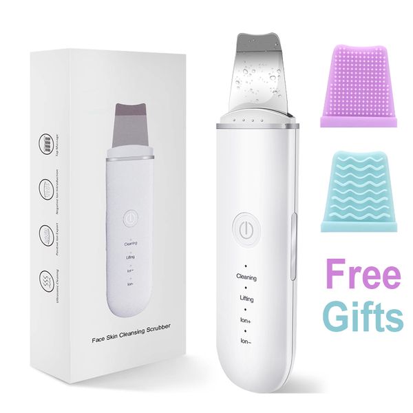 

face care devices ultrasonic skin scrubber vibration face spatula blackhead remover shovel clean cavitation peeling lifting skin care tools
