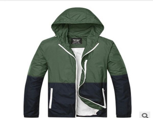 

jacket men windbreaker coat fashion hooded jacket fashion men ladies thin outwear casual basic army green jackets7312258, Black;brown