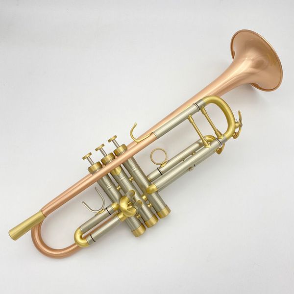 

american brand model high-end trumpet musical instrument phosphor bronze brushed amplifies the sound quality and thick trumpet