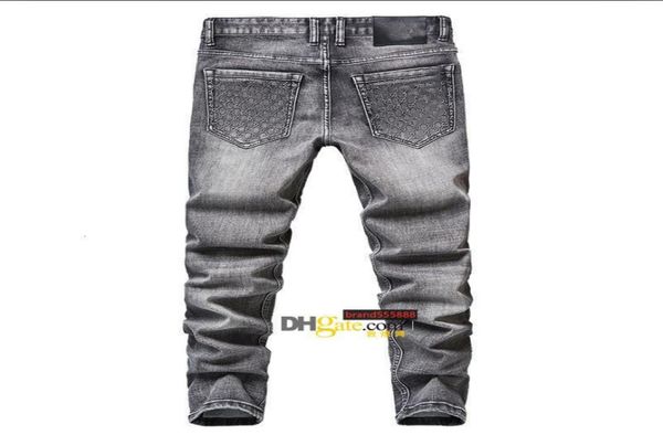 

factory direct shipment autumn men039s jeans cotton slim elastic fashion business trousers classic style denim pants male gray 3693041, Blue