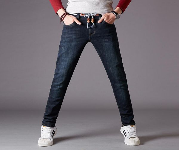 

mens casual elastic waist large size 2846 48 jeans new calca masculina vaqueros hombre trousers denim pants business trousers8724210, Blue