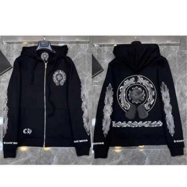 

designer mens hoodies chrome winter sweatshirts heart hoodie ch long sleeve jacket loose coat hooded hoody men woman hip hop chromees269, Black