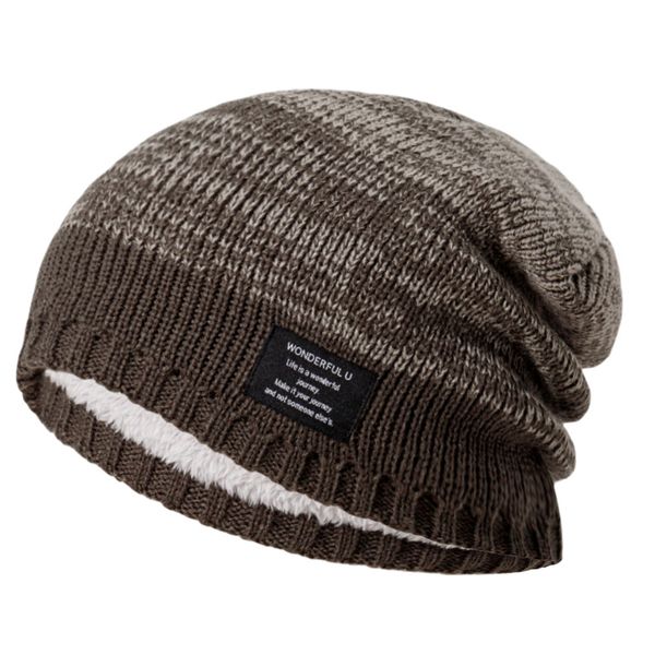 

woolen hat man winter thick warm knit hat man, Blue;gray