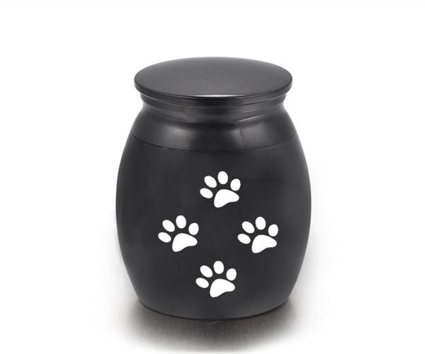 

mini small pet caskets urns memorial urn pet paw ashes holder cremation urn for ashes pet dog cat urn pendant 16x25mm2161264, Silver
