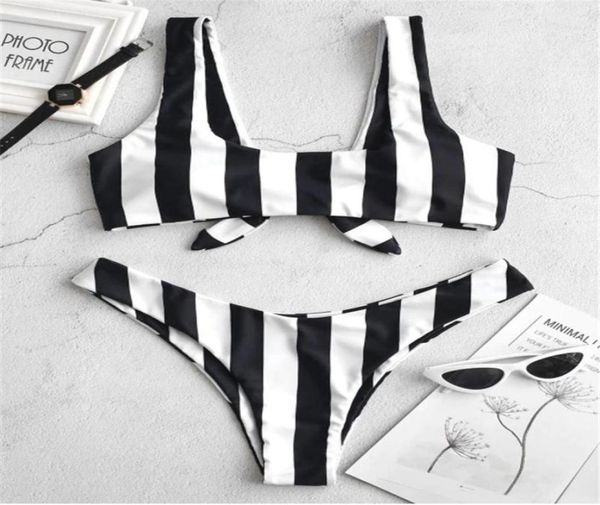 

stripe high waist bikini sets backess swimsuit two pieces swimwear women 2021 bathing suit 4 colours women039s4556987, White;black