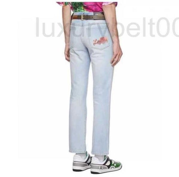 

women039s jeans designer gu back pocket red letter embroidered high waist bleached washed jeans d6zk9830961, Blue