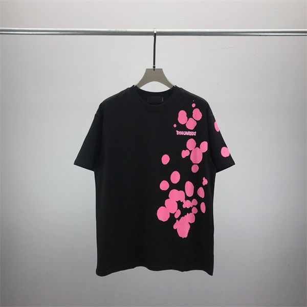 

2men's t-shirt and women's high-end brand men's t-shirts short sleep summer outdoor fashion casual t-shirt printed with pure, White;black