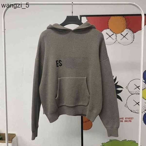 

essentialclothing designer warm hoodie men's pullover essent sweatshirt black white gray male and female couple style casual simple pri
