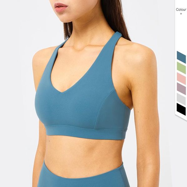 

set vnazvnasi 2021 new fabric naked women yoga bra fitness running sports bra solid color gym sports wear
