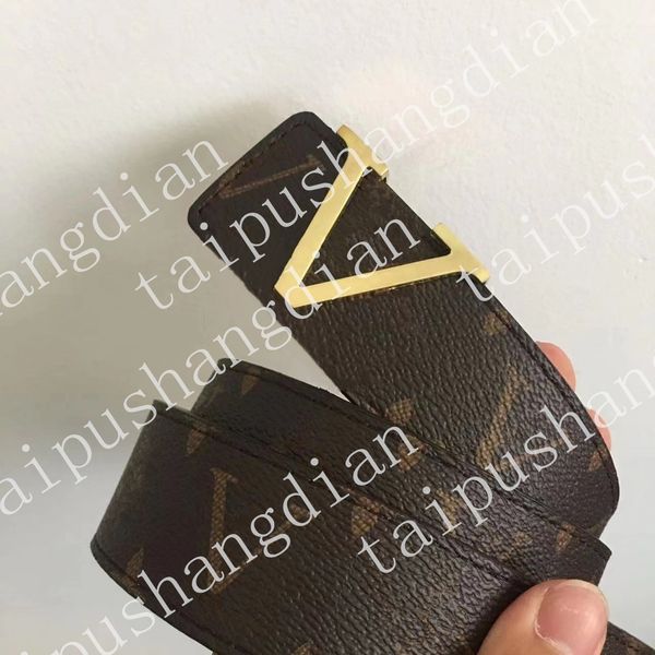 

belts for men designer belt women 3.8cm width brand man women belt gold silver black l buckle v classic luxury belts genuine leather belt bb, Black;brown