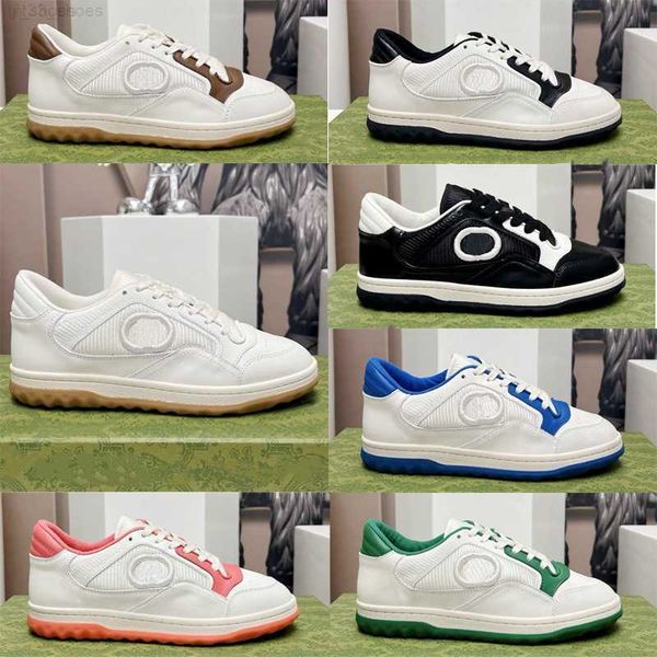 

new casual shoe men women mac80 sneakers designer shoes interlocking g embroidery black and white leather retro-inspired trainers mac80 flat
