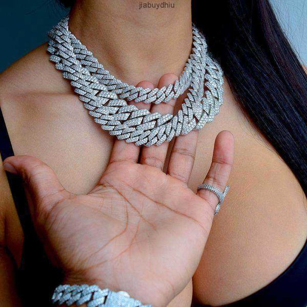 

geometric 12mm cz cuban link chain necklace bracelet for men women hip hop iced out bling choker jewelry set 15" 16", Silver