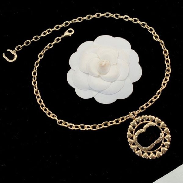 

jewelry necklaces white plated 925 silver graduated luxury brand designers letters geometric famous women round crystal rhinestone gold yili