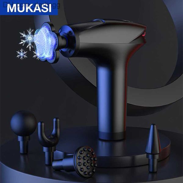 

massage gun mukasi icy cold compress massage gun 8 levels intensity electric massager deep tissue muscle neck body back relaxation q230901