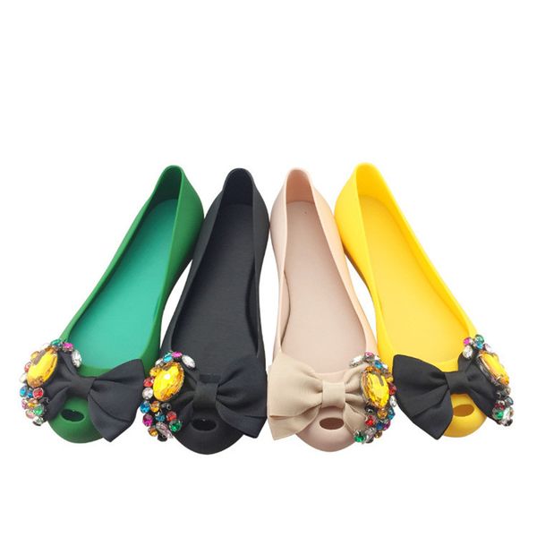 

sandals 2023 summer shoes ladies colorful diamond bow casual solid color women s shw105 230830, Black