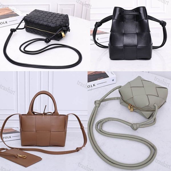 

23ss fashion woven bottes genuine leather teen jodie handbag tote luxury designe cassette shoulder bags women's crossbody bag large clu