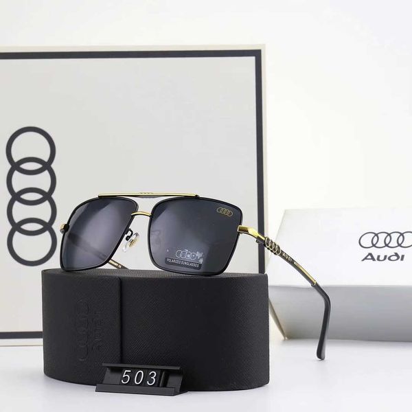 

fashion audi sunglasses sunglasses men's metal frame driver's driving glasses toad 503 with logo and box, White;black