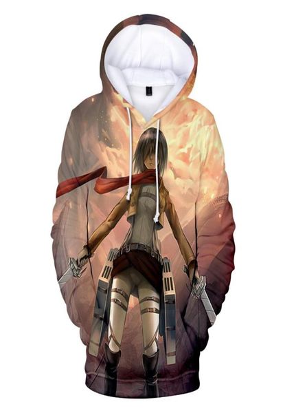 

japan anime attack on titan 3d print oversized hoodie women men harajuku sweatshirt casual tracksuit sportswear cosplay costume5014798, Black