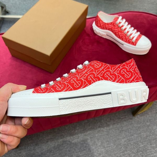 

luxury brand stripes vintage casual shoes flat outdoor check sneakers thick sole season tones brand classic men's shoes 22, Red;white