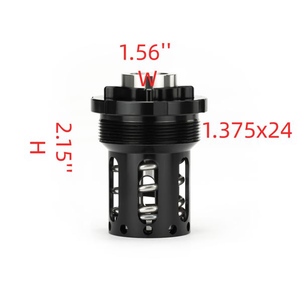 

9mm 2.15''l aluminum booster kit 1/2 x28 or 5/8x24 with internal stainless steel spring for 1.375x24 solvent trap fuel filter napa