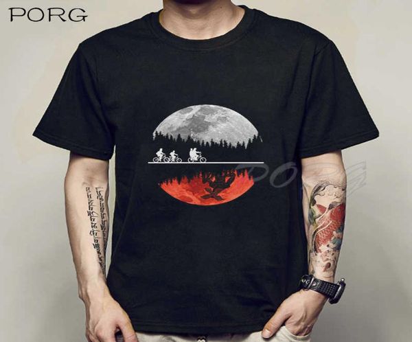 

funny design twoworlds men039s tshirt 100 cotton summer tee shirt hip hop streetwear stranger things t shirt men clothes 2023540918, White;black