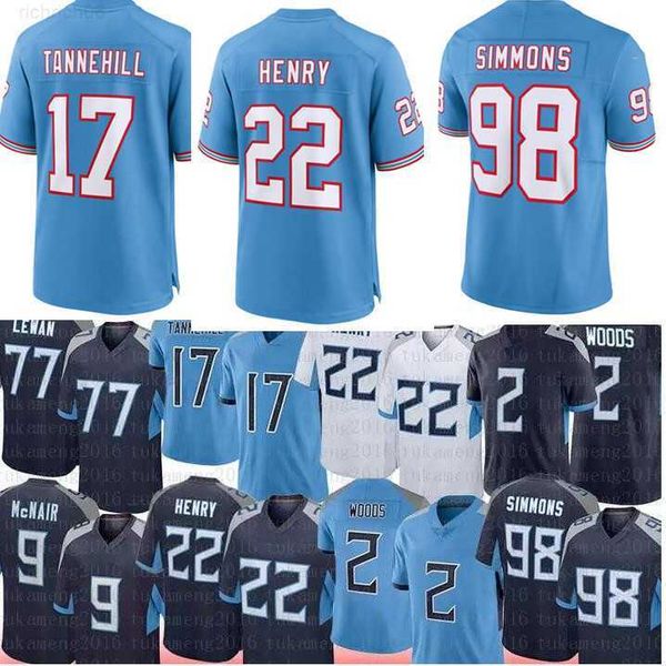 

football jersey tennessee''titans''22 derrick henry 17 ryan tannehill 31 kevin byard 40 dontrell hilliard 7 malik willis, Black;red