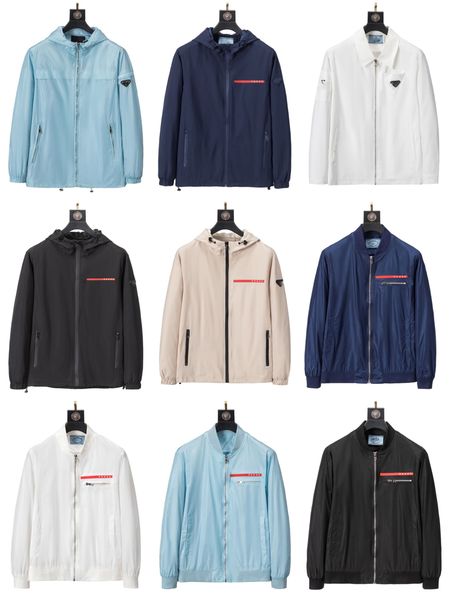 

new designers mens jackets waterproof breathable softshell bomber jacket men outdoors sports coats spring and autumn stylist men women windb, Black;brown