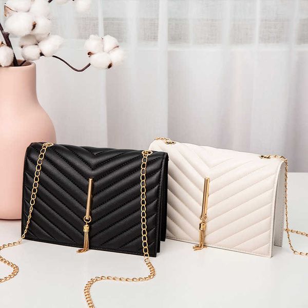 

fashion tassel flap crossbody bag mini chain handbags 2023 new luxury designer for women purses casual square shoulder bag