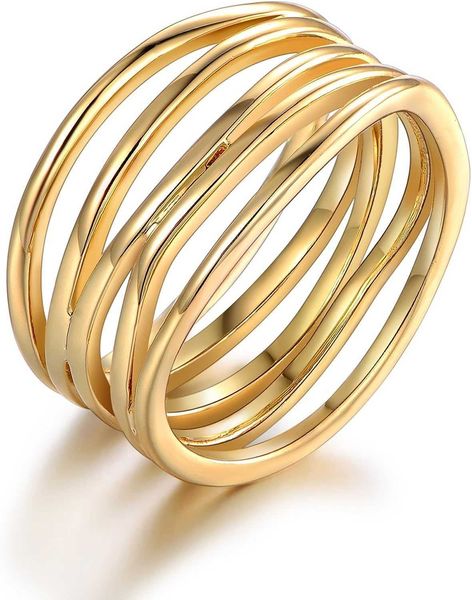 

barzel gold rose gold white gold plated statement ring, Silver