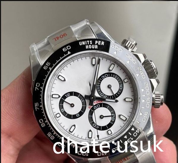 

mens chronograph watch automatic eta 7750 movement 904l steel 116500 cosmograph men sport bp factory eta watches sapphire waterproof with lu, Slivery;brown