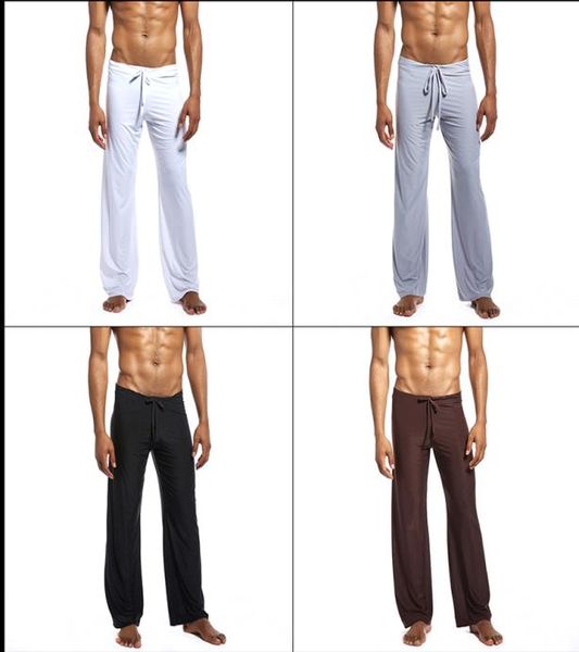 

men long pant thin pajamas trousers soft summer breathable for home jl1440321, Black;brown
