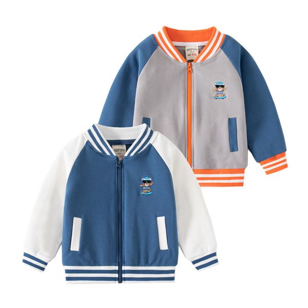

hoodies sweatshirts 2023 spring children s baseball jacket for boys zipper coat korean baby autumn toddler outerwear 230830, Black