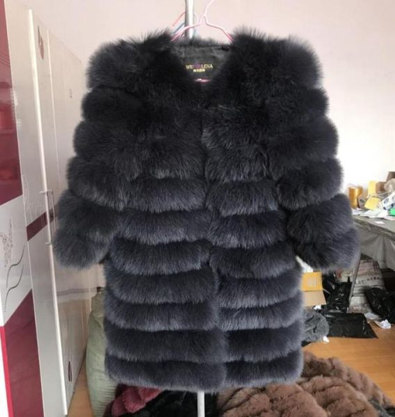 

2018 real fur coat women natural real fur jackets vest winter outerwear women clothes75756536139389, Black