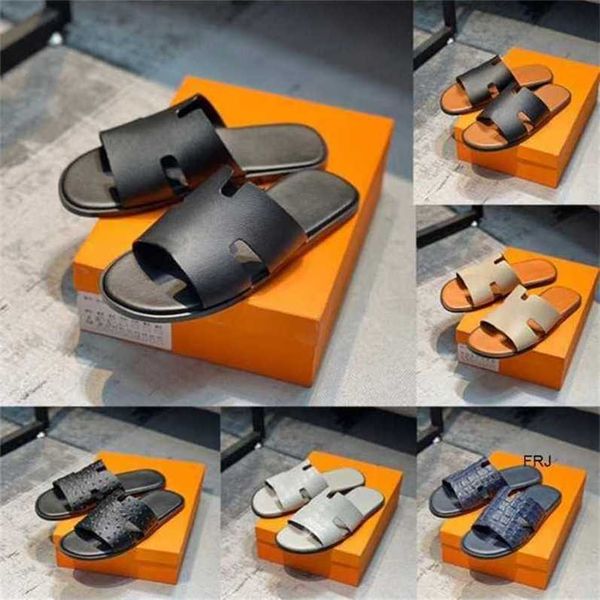 

designer heems slippers sliders men leather sandals izmir flip flop oran heritage summer lazy large beach casual sli originals, Black