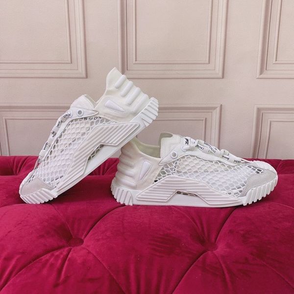 

2023 designer casual white shoes sneakers casual shoes sneakers women's flats platform shoe white women lace up men size35-41 fd220702, Black