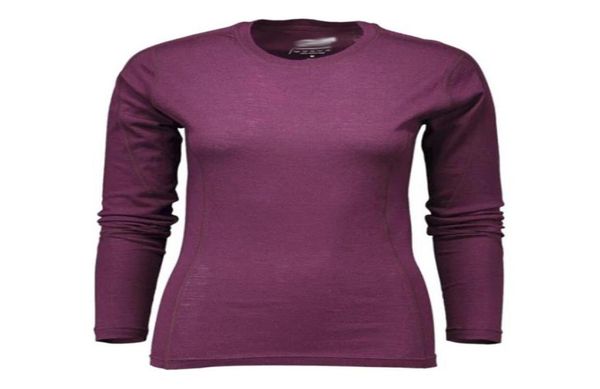 

100 merino wool shirt women of wine thermal underwear long sleeve light weight crew base layer european 160gsm 2011134764527, Black;pink