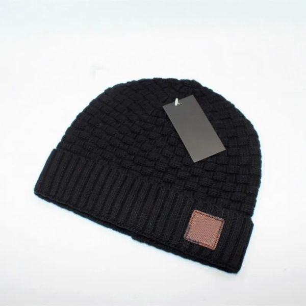 

designer beanie ear muffs knit cap woolen fleece lined hat breathability beanies classical color block knitted sports caps casual outdoor ru, Blue;gray