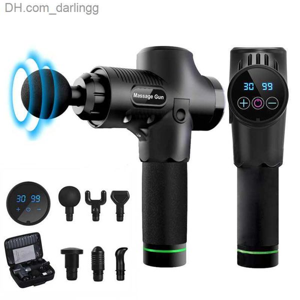 

massage gun high frequency massage fascia gun deep tissue muscle relax body relaxation back neck electric massager therapy gun for fitness q