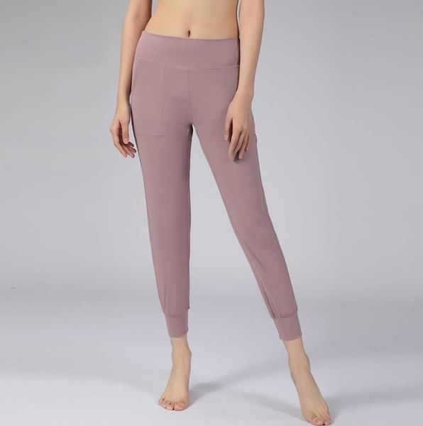 

naked feel loose fit sport yoga pants workout joggers women elastic gym legging with two side pocket fashion all-match