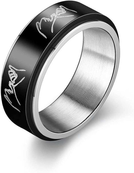

colorful bling 8mm stainless steel cross fidget band rings for women mens spinner rings pinky promise butterfly stress relieving wedding pro, Silver
