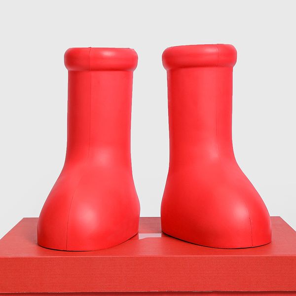 

wood boots for men and women designer mschf boots rain boots big red boots platform boots rubber platform boots fashion shoes round head wit, Black
