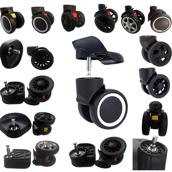 

bag parts accessories plug-in detachable wheel dismountable removable universal wheels suitcase accessories luggage replacement pulley repai, Black