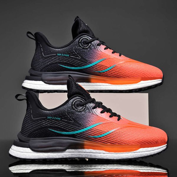 

gradient color mens running shoes popcorn soft sole sports trainers red black blue fashion sneakers youth comfortable casual shoes size 39-4