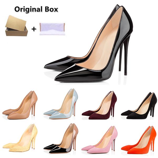 

designer high heels dress shoes sneakers women luxury glitter genuine leather pointed toe solid black white 8cm 10cm 12cm party lady girl we