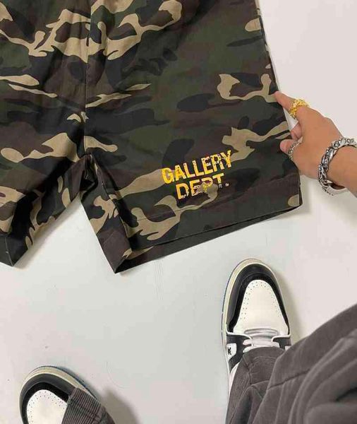 

shorts designer gallery yqt independent high street wash camouflage loose pants casual letter print2304269, White;black