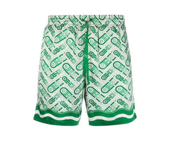 

ping pong men 22ss new drawstring silk shorts summer hawaii sets shirts4352163, Black