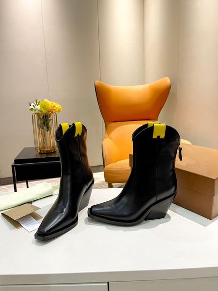 

luxury brand womens platform wedge ankle boots 7cm winter shoes size 35-40, Black