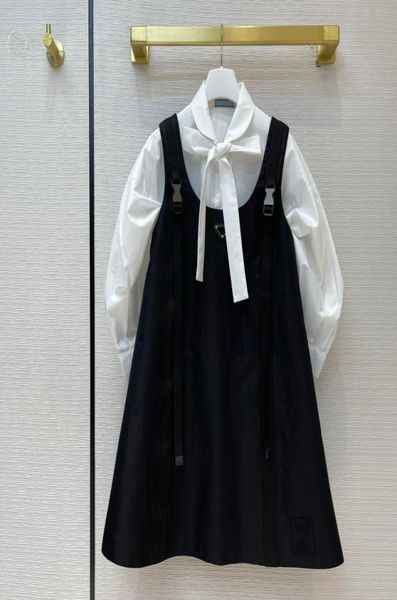 

fashionwomen casual work shirts dresses fashion match suspender dress renylon style5028199, White;black