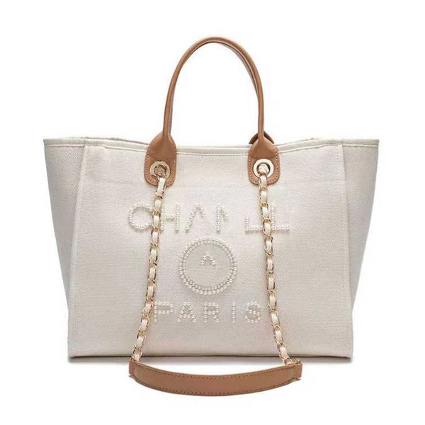 

fashion luxury women's beach bags brand ch canvas handbag designer classics backpacks pearl ladies large evening handbags purse women b