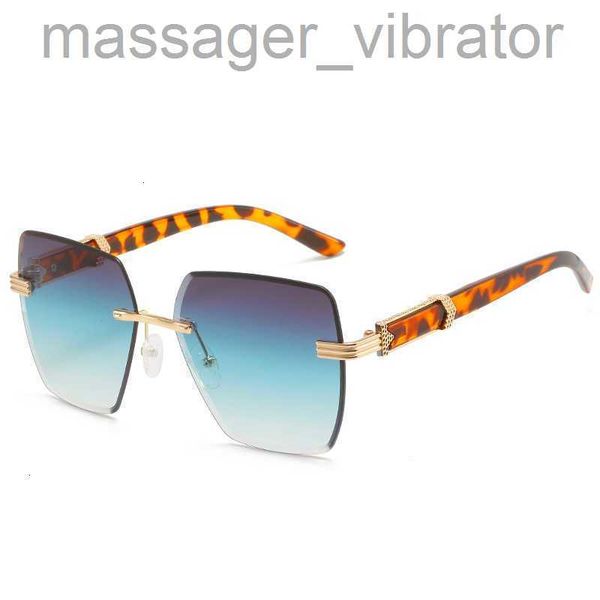 

spring new frameless sunglasses 2023 trend box ins sunglasses women's fashion gradient glasses 9syc 5boc, White;black
